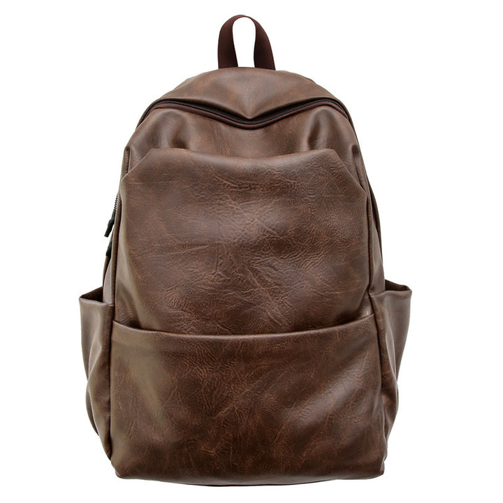 Sleek Textured Leather Backpack Kalsten