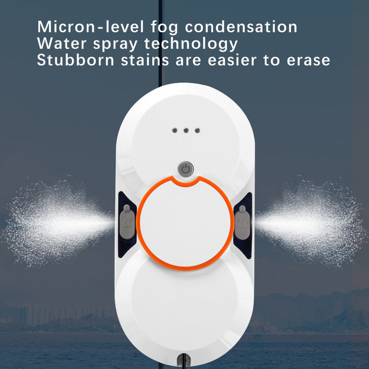 robotic window cleaner with dual spinning microfiber mops and spray function Kalsten