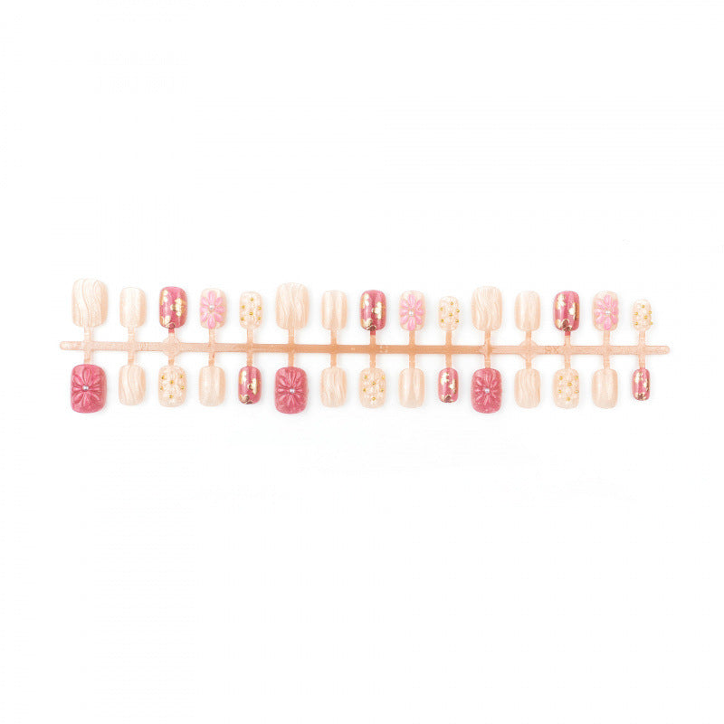 Floral Decorative Press-On Nail Set 1790738808