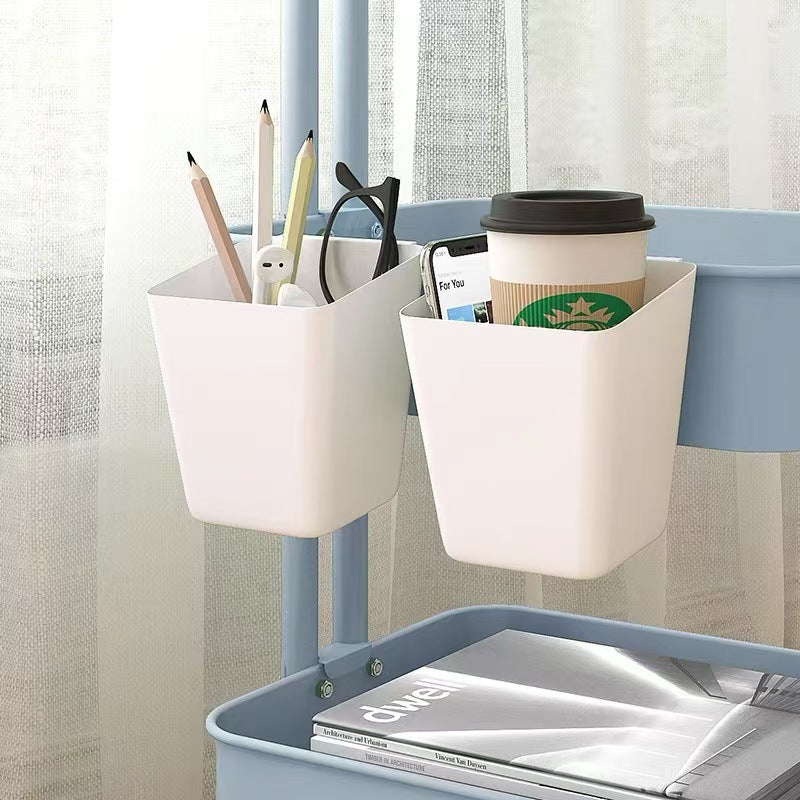Multifunctional narrow organizer cup made of plastic for desk and bathroom