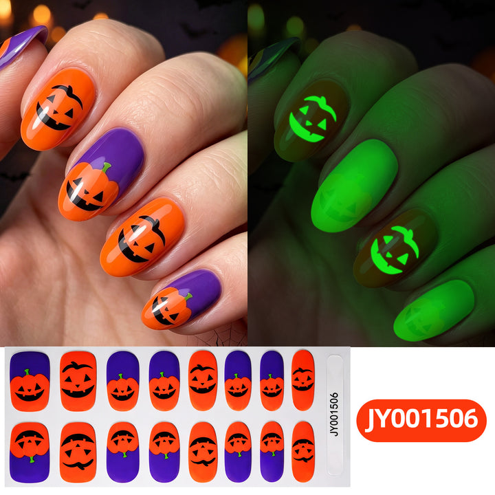 Glow-in-the-Dark Halloween Nail Art Stickers