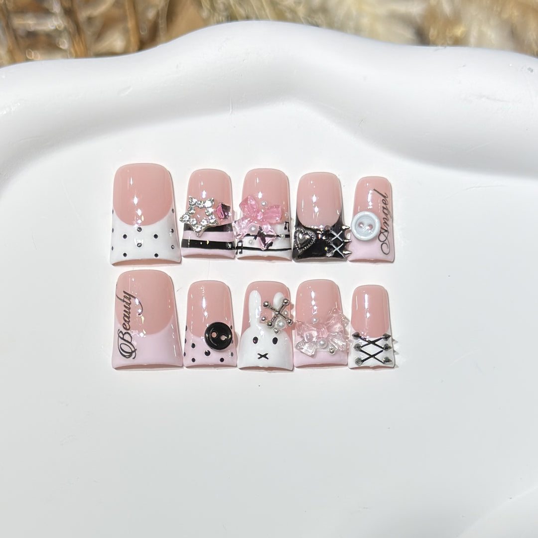 Artistic Designer Press-On Nail Set Kalsten