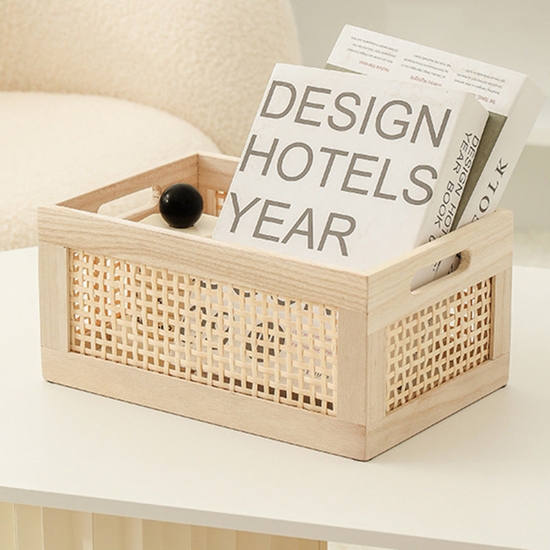 Natural Wood Storage Bin Kalsten