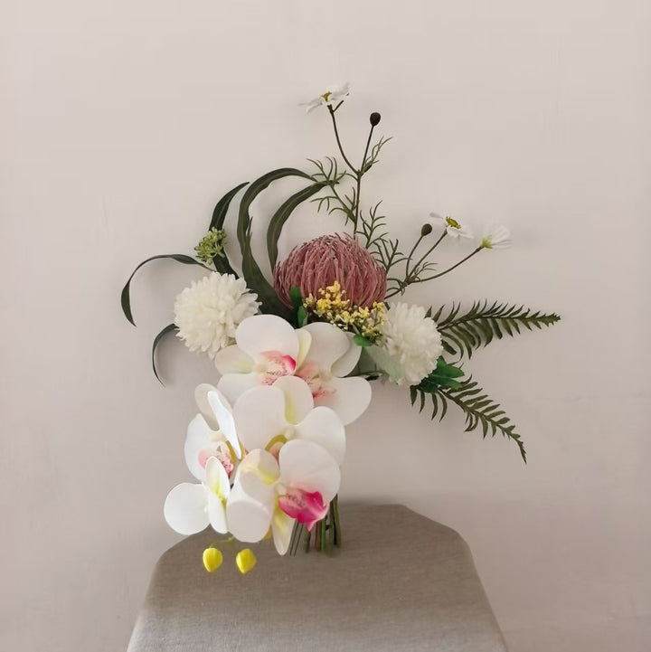 Lifelike Botanical Floral Arrangement
