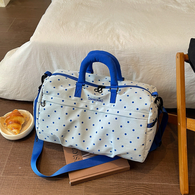Spacious Polka Dot Travel Duffel Kalsten