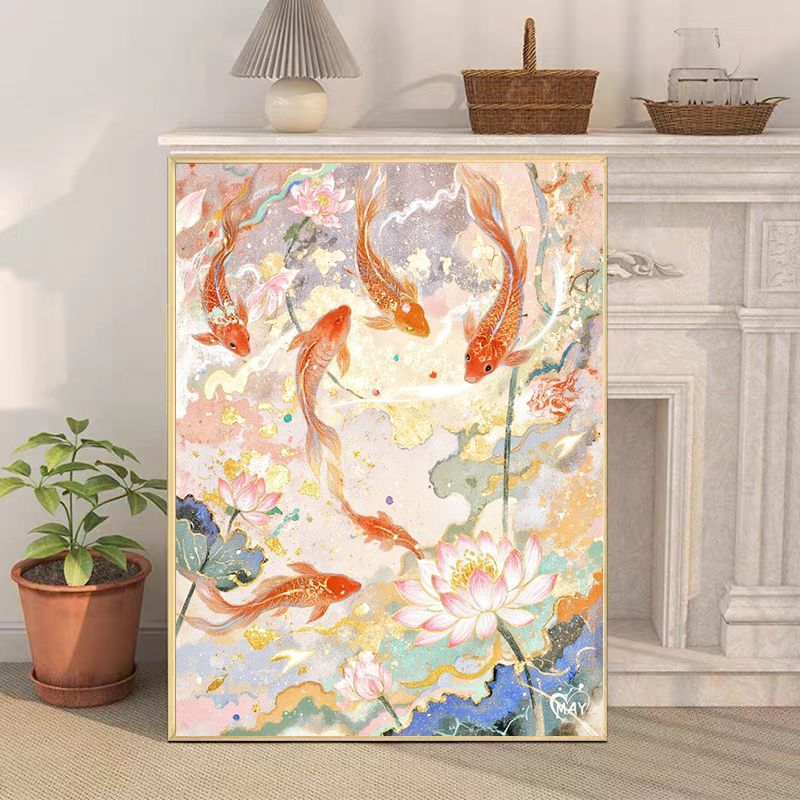 Artistic Koi Fish Canvas Wall Artwork Kalsten