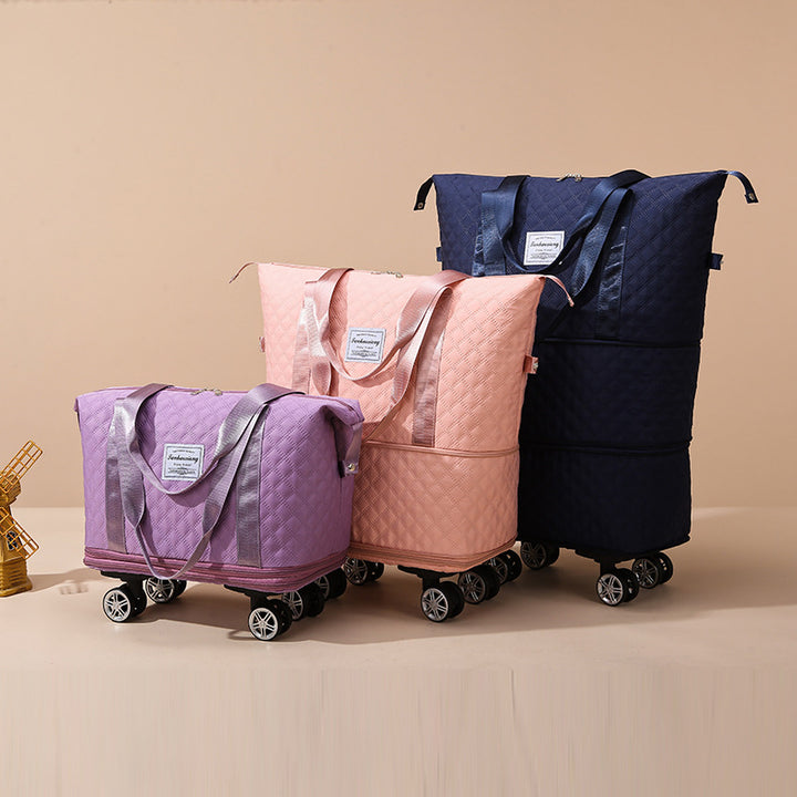 Quilted Rolling Travel Tote