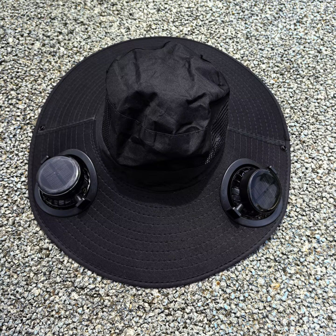 air-cooled sun hat with removable USB fans and wide neck protection Kalsten