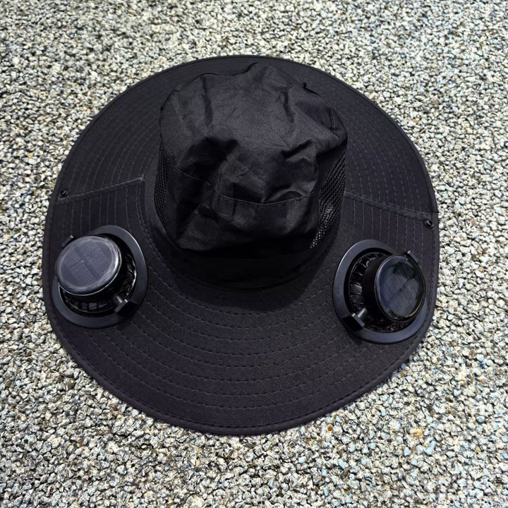 air-cooled sun hat with removable USB fans and wide neck protection Kalsten