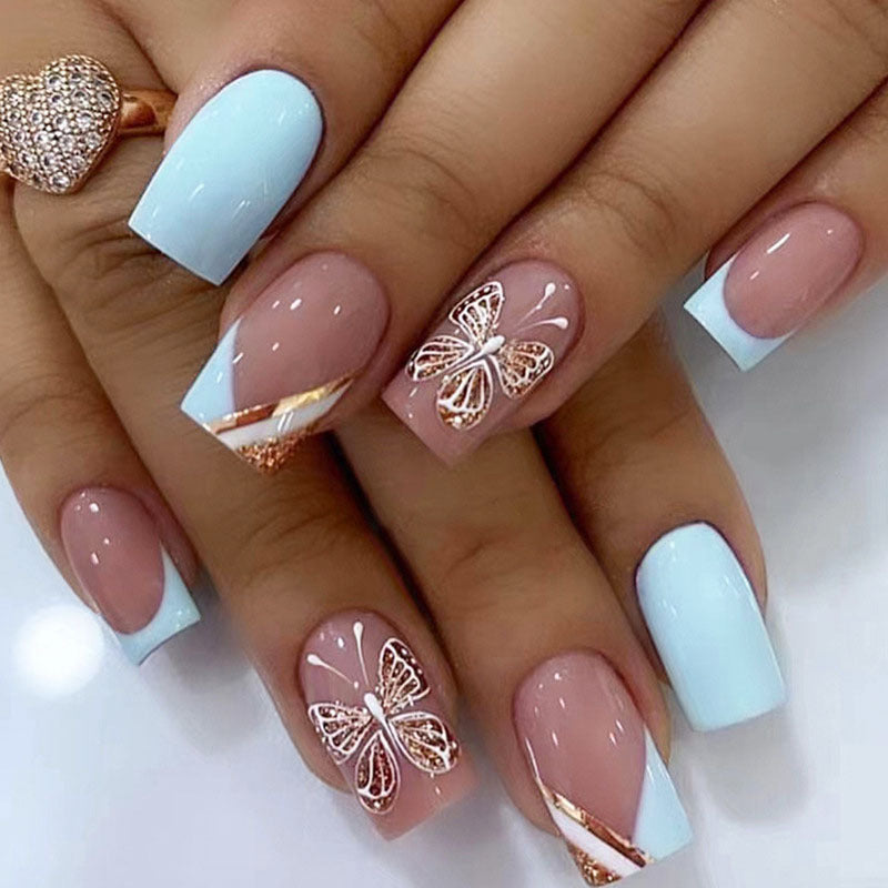 Decorative Butterfly Press-On Nails