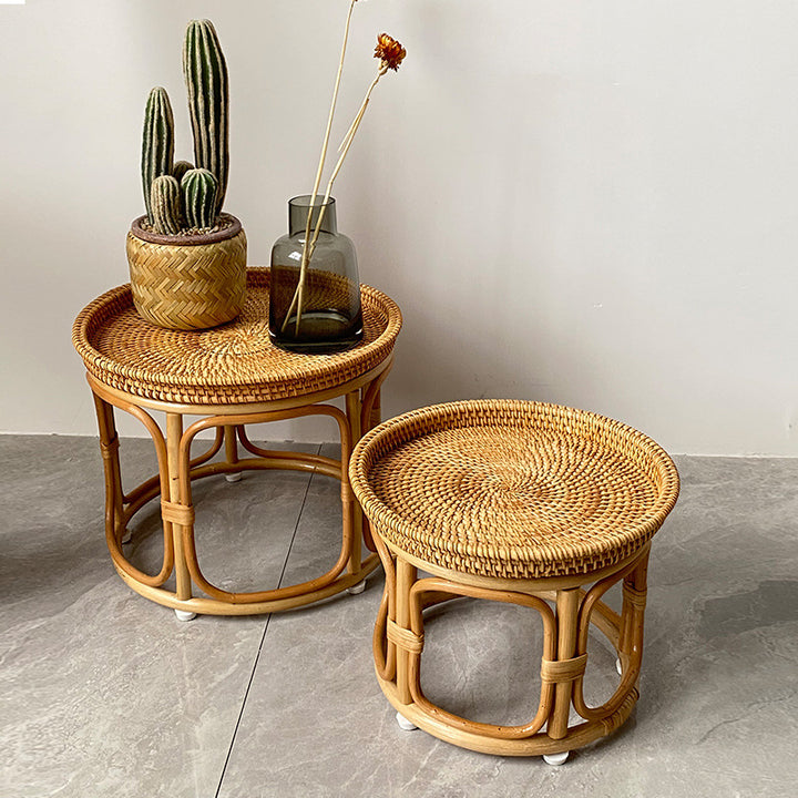 Beef Side Table made of Natural Materials Kalsten