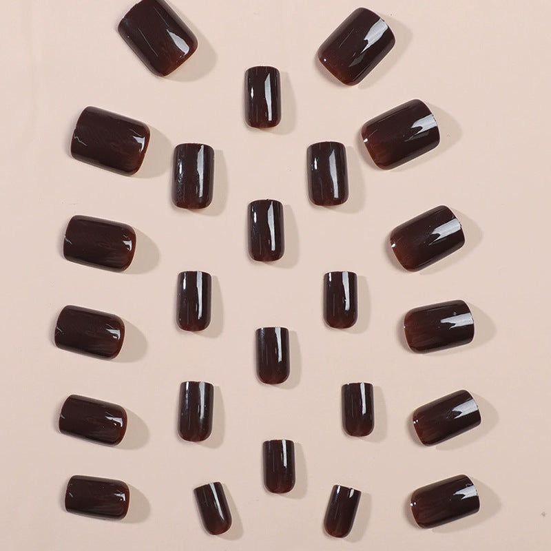 Glossy Press-On Nail Set with Sparkling Finish Kalsten