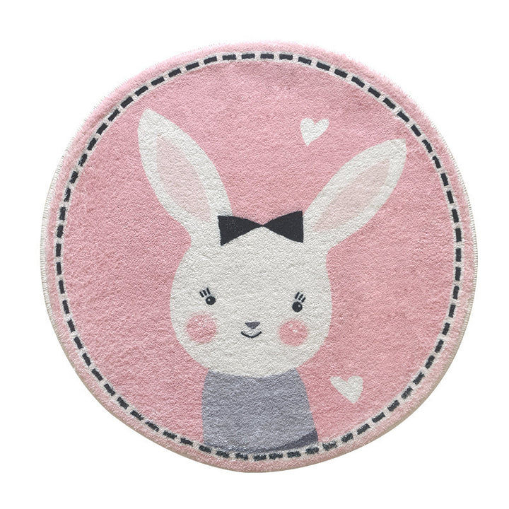 Rabbit-Themed Round Area Rug Kalsten