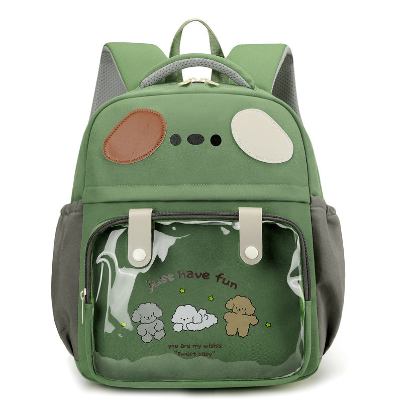 Backpack with Transparent Compartment and Playful Design Kalsten