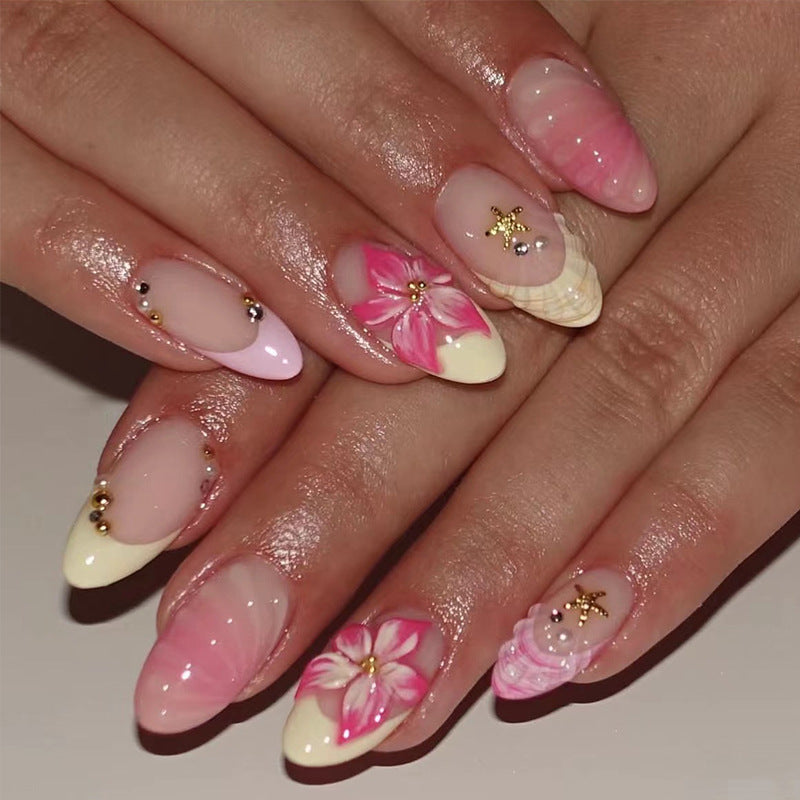 Artificial nail set with spooky clown motifs and extravagant accents Kalsten