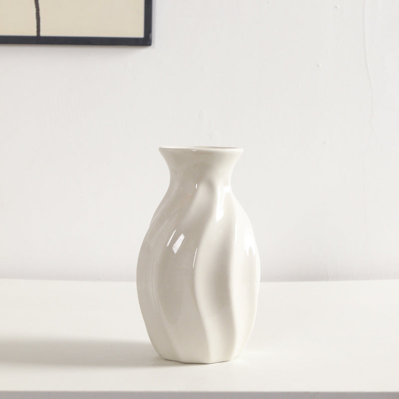 Artistic Swirling Ceramic Flower Vase Kalsten