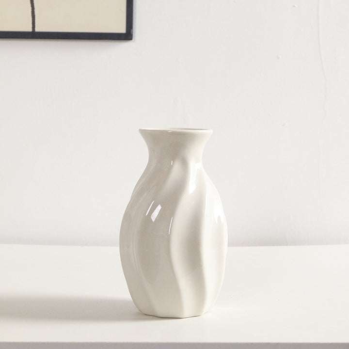 Artistic Swirling Ceramic Flower Vase Kalsten