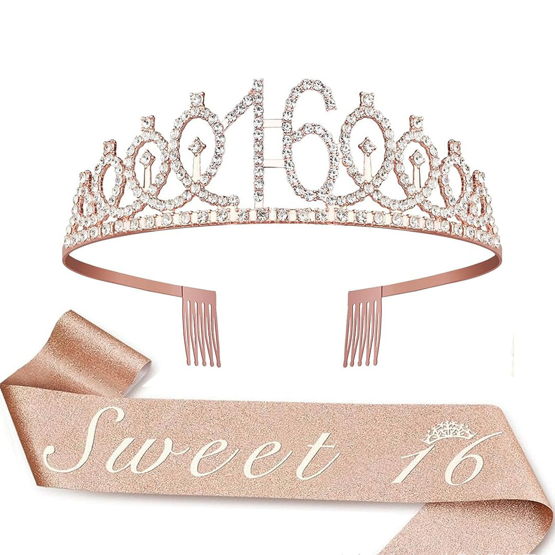 Ladies Crystal Princess Crown with 30 & Fabulous lettering Kalsten