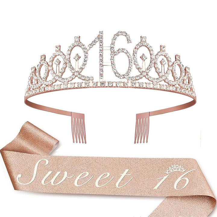 Ladies Crystal Princess Crown with 30 & Fabulous lettering Kalsten