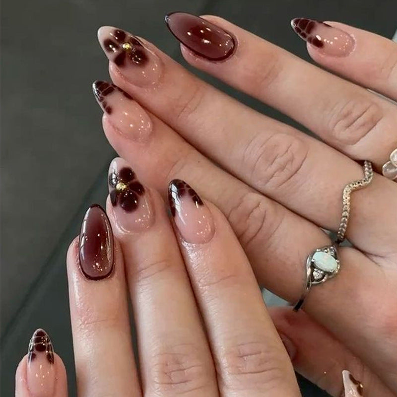 Artificial nail set with floral and elegant design Kalsten