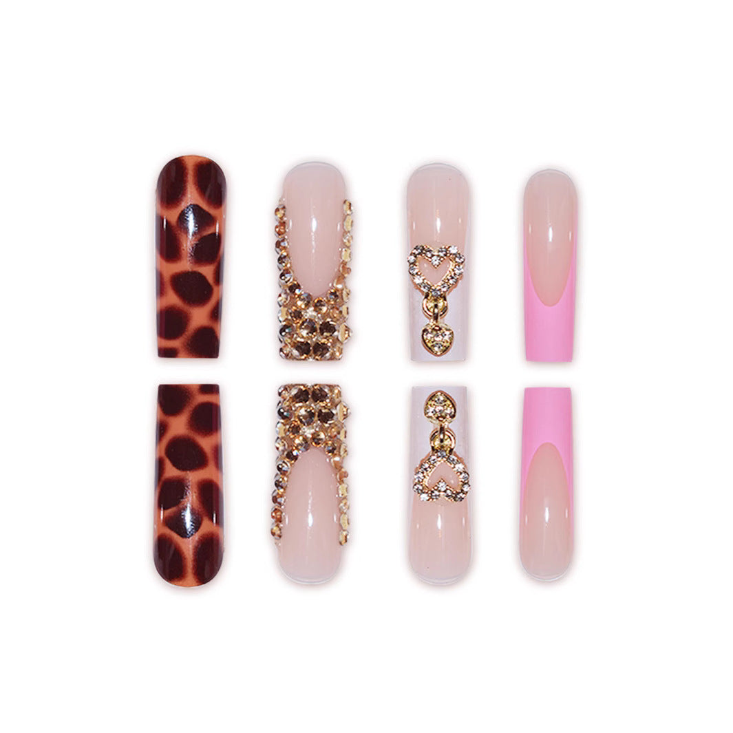 Luxurious Animal Print Acrylic Nail Extensions Kalsten