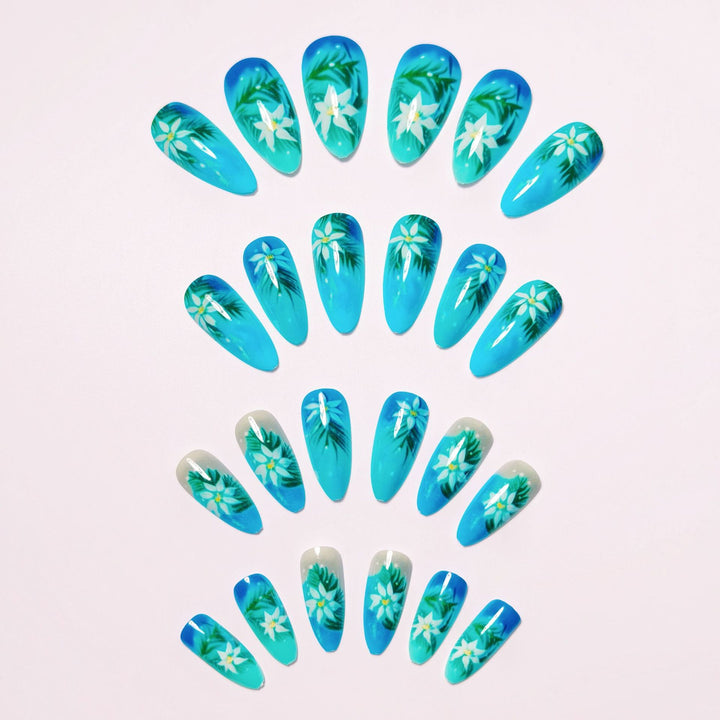 Tropical Floral Nail Art Kalsten