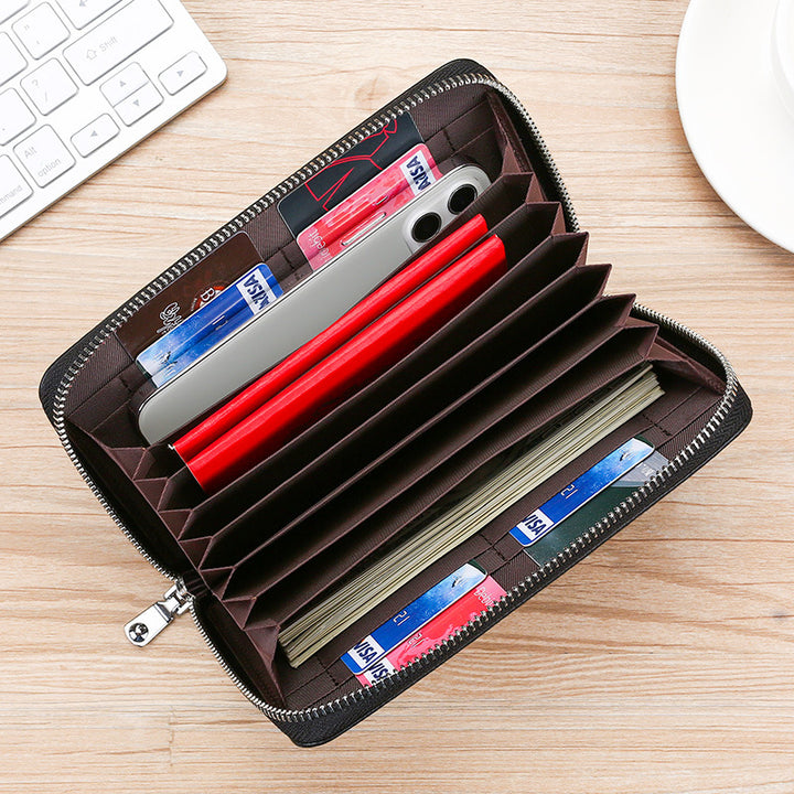 Premium Zippered Leather Organizer