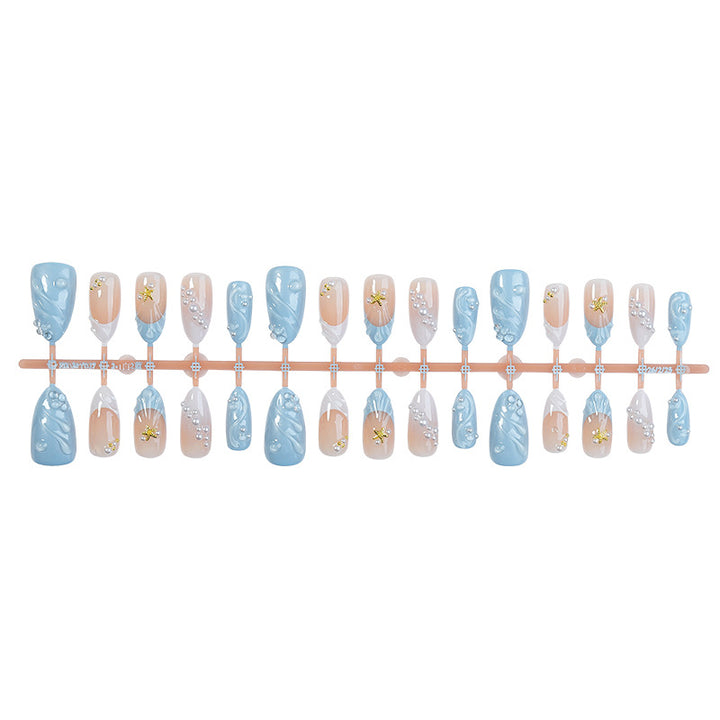 Acrylic nail set with elegant decorations Kalsten 1789119215