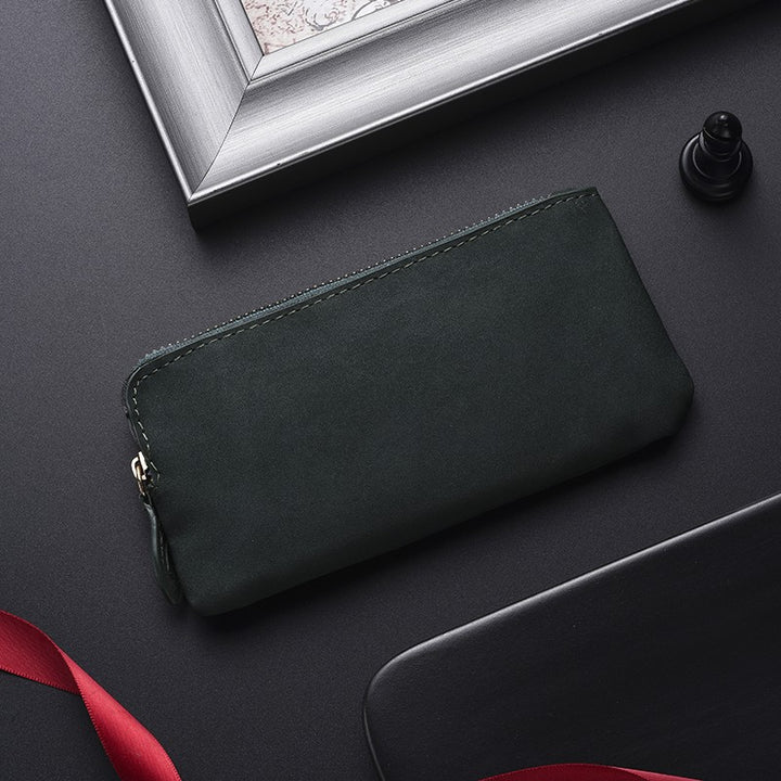 Premium Leather Zippered Wallet Organizer Kalsten