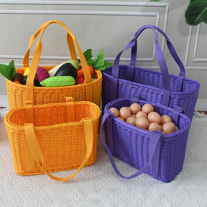 Stylish Woven Market Tote Kalsten