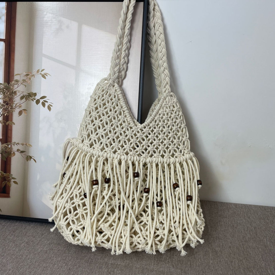Macrame Crossbody Bag with Tassels Kalsten