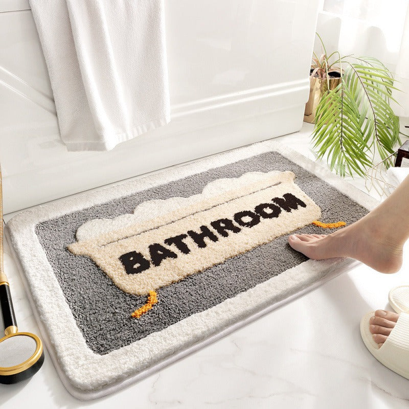 Cute Cat-Themed Bathroom Mat