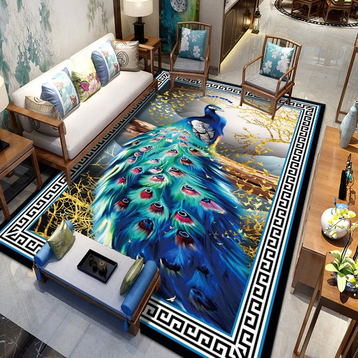 Vintage-inspired geometric pattern rug