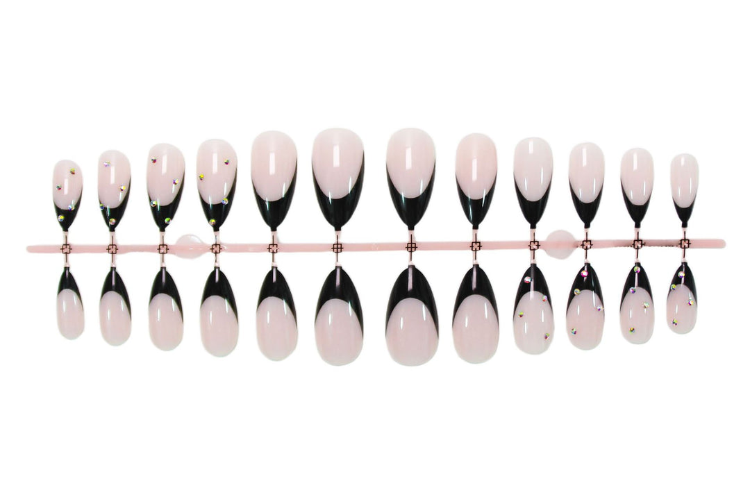 Artificial nail set with elegant tips and glamorous decorations Kalsten