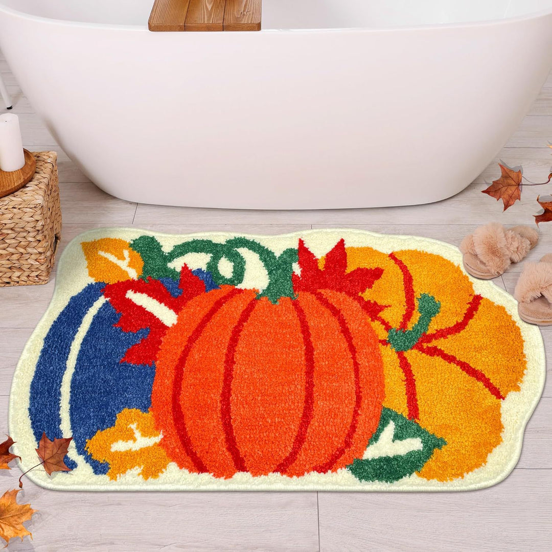 Decorative Pumpkin Bath Mat for Bathroom