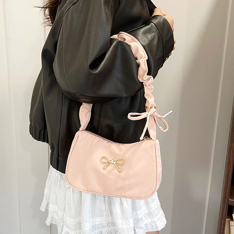 Elegant Bow-Embellished Shoulder Bag