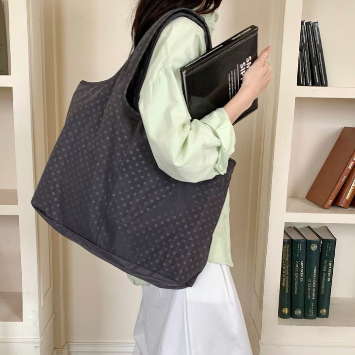 Spacious Polka Dot Shoulder Bag