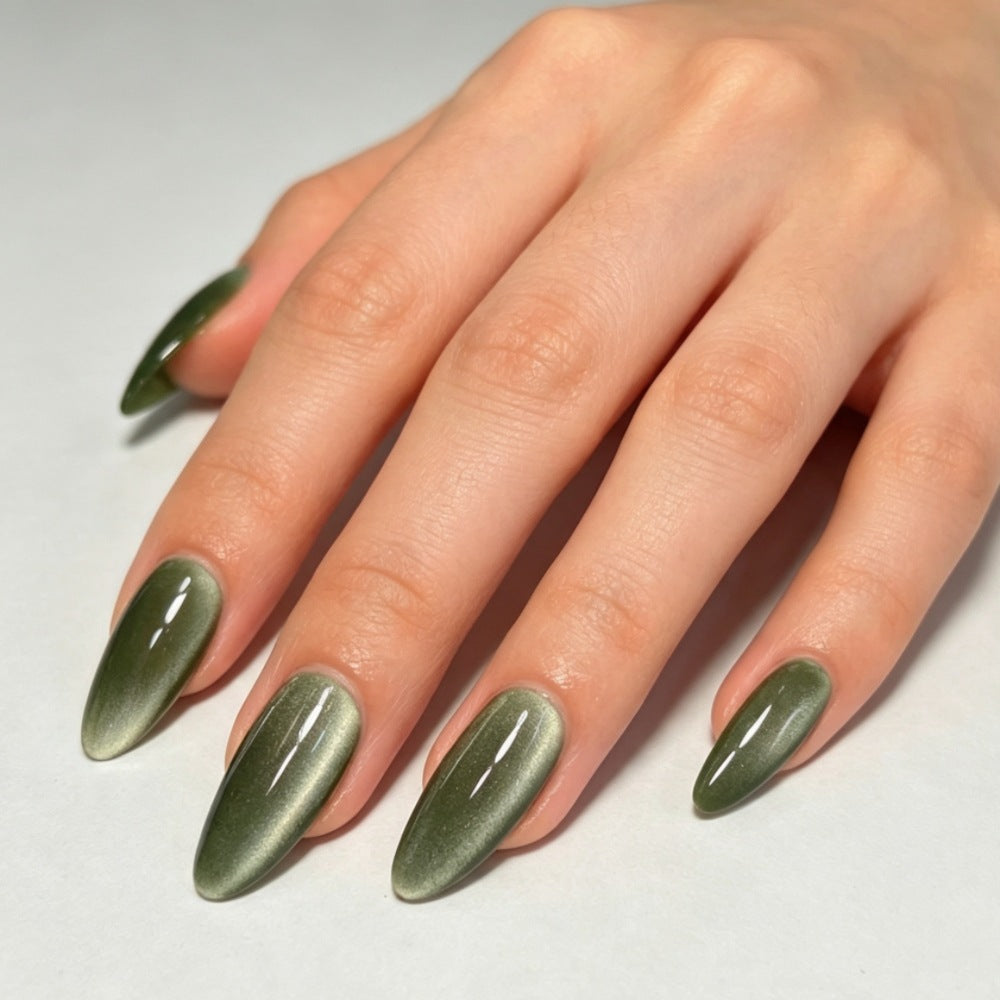 Stylish Glossy Almond-Shaped Press-On Nails Kalsten