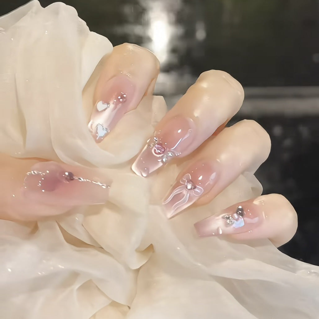 Romantic Decorative Press-On Nail Set Kalsten