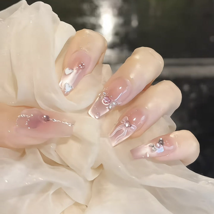 Romantic Decorative Press-On Nail Set Kalsten