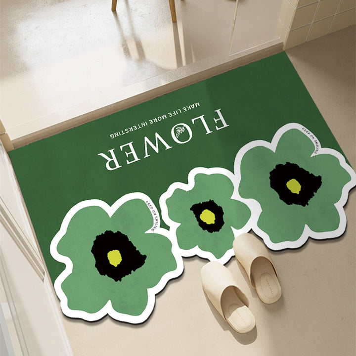 Fun Floral Themed Indoor Mat