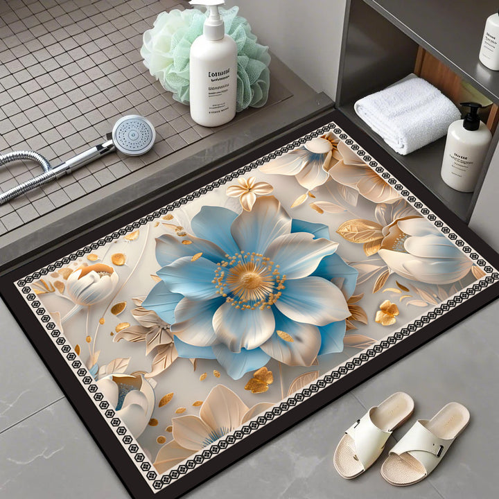 Floral Patterned Bath Mat Kalsten