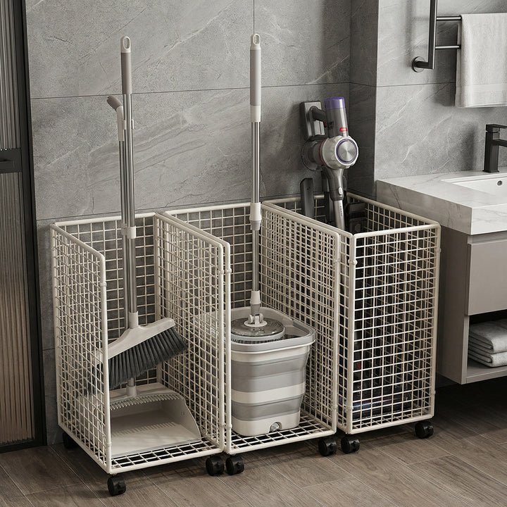 Rolling Vertical Sports Storage Cart for Balls and Yoga Mats