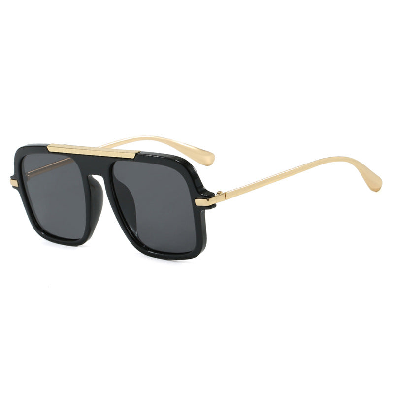 Women's square designer sunglasses with gold accents and protective UV filter Kalsten