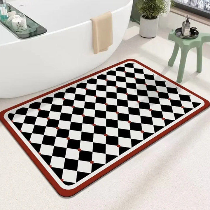 Geometric Patterned Bath Mat Kalsten