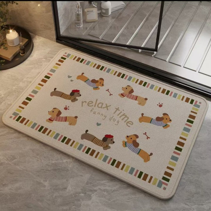 Fun Dog-Themed Anti-Slip Bath Mat Kalsten