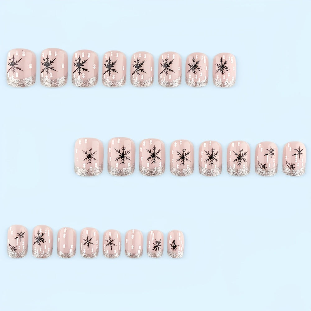 Artificial nails in festive snowflake design Kalsten