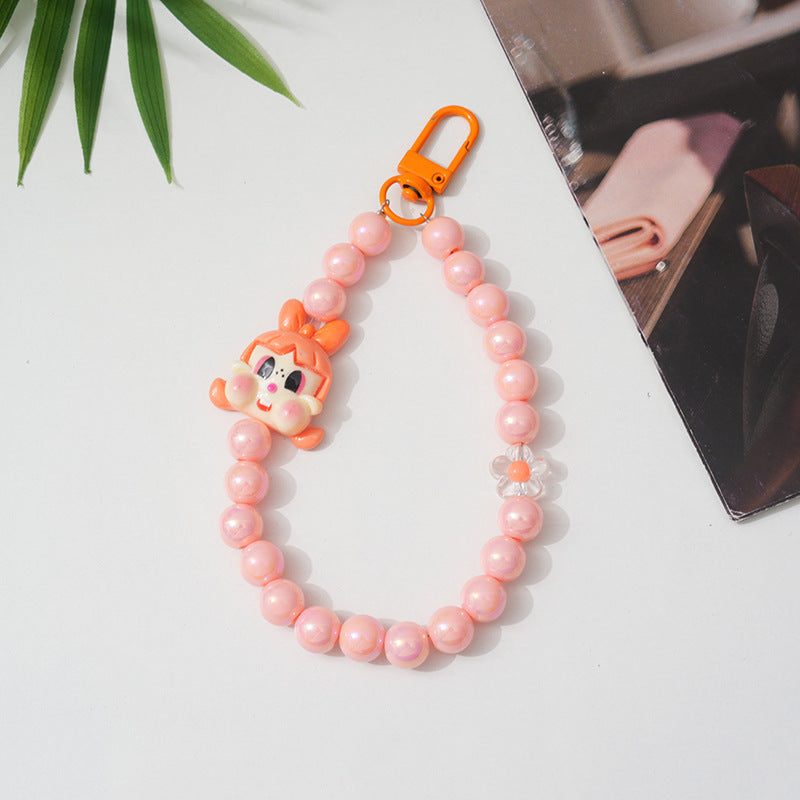 Cartoon-Themed Beaded Keychain kalsten