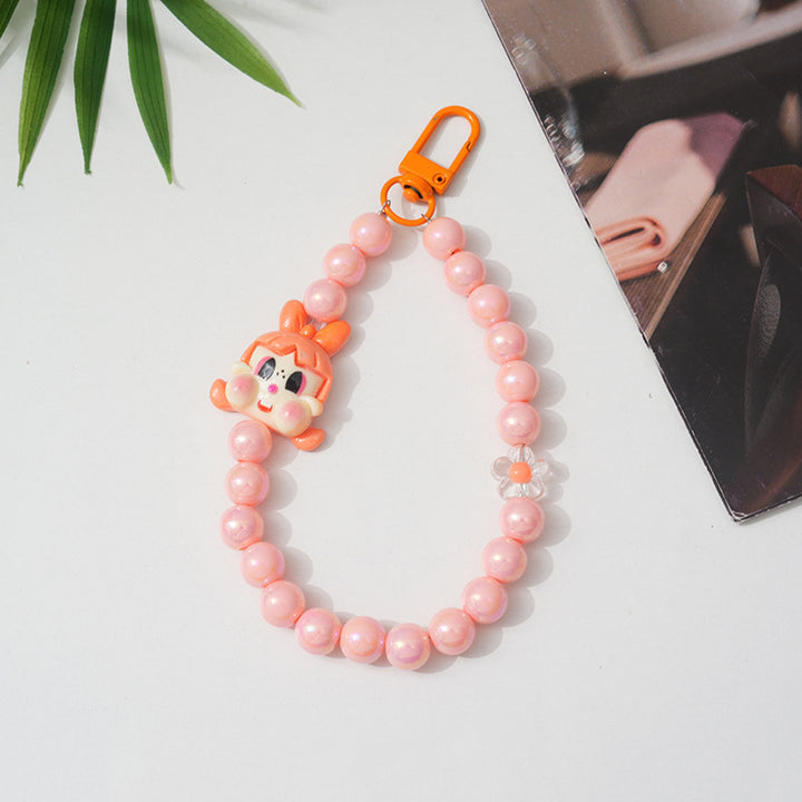 Cartoon-Themed Beaded Keychain kalsten