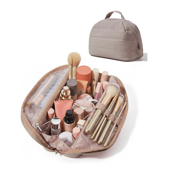 Cosmetic organizer bag with transparent compartments Kalsten